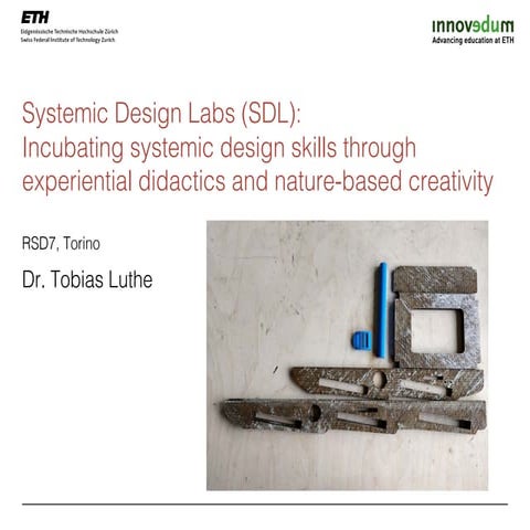 Systemic Design Labs (SDL): Incubating systemic design skills through experie...