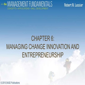 6  managing change innovation and entrepreneurship