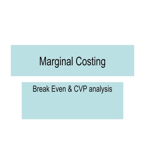 6. marginal costing