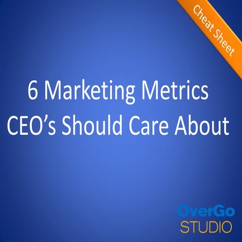 6 Marketing Metrics CEO's Should Care About 
