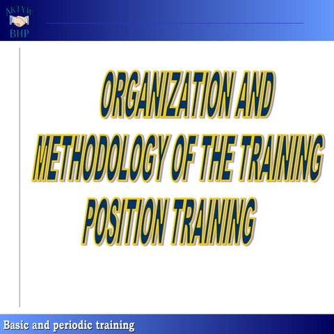 [kierownicy 6 - en] organization and methodology of the trainingy of the trai...