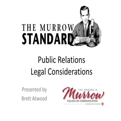 Public Relations Legal Considerations