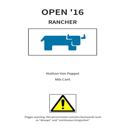 6/ Rancher @ OPEN'16