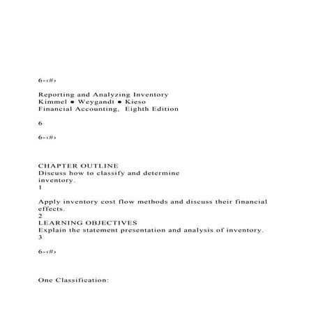 6-‹#›Reporting and Analyzing InventoryKimmel ● Wey.docx