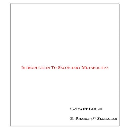 Secondary metabolites