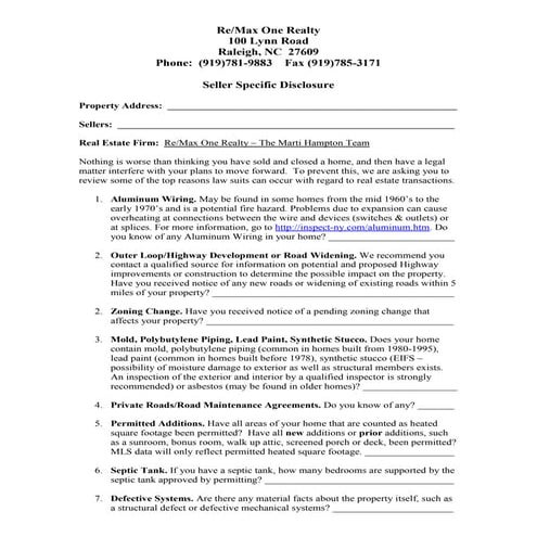 6   seller questions revised- print double sided