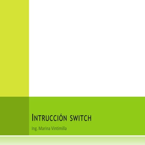 Sentencia Switch | PPTX