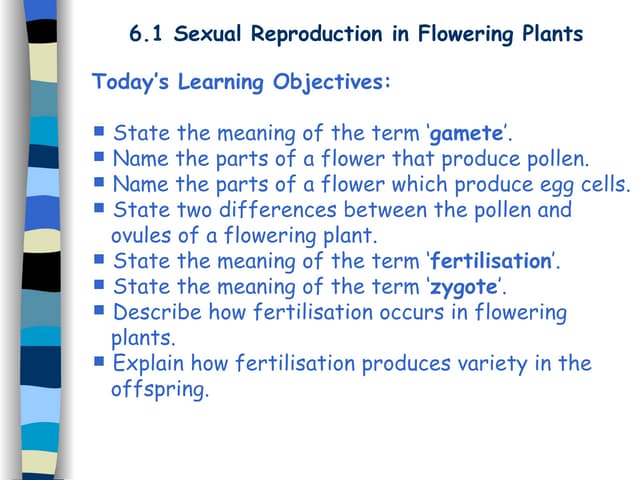 6. Sex Cells & Fertilisation