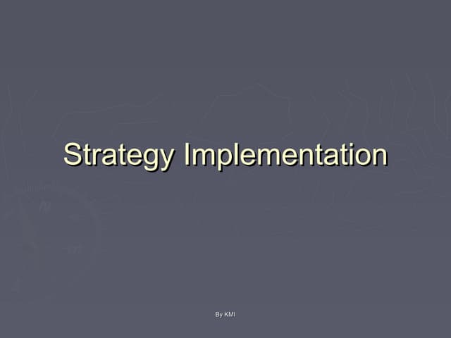 6   strategy implementation