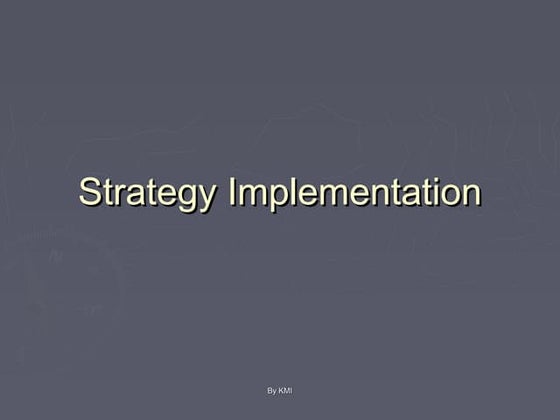 Implementing strategy diagram | PPT