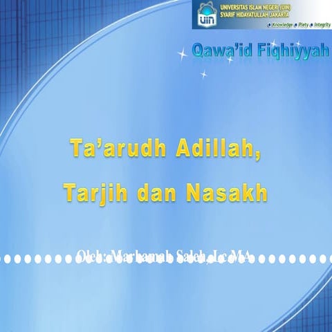 6. ta'arudh tarjih nasakh | PPS