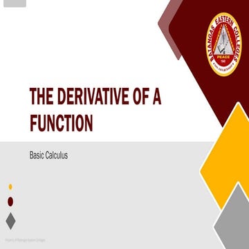 Introduction to the derivatives of different types of functions