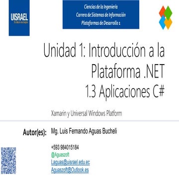 6- Unidad 1: Introducción a la Plataforma .NET-1.3. Aplicaciones en C# .net (...