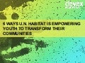 6 ways U.N.-Habitat is empowering youth to transform their communities 