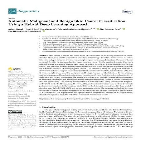 SKIN CANCER DETECTION AND SEVERITY PREDICTION USING DEEP LEARNING | PDF