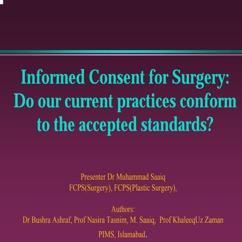 Informed consent Conference Presentation