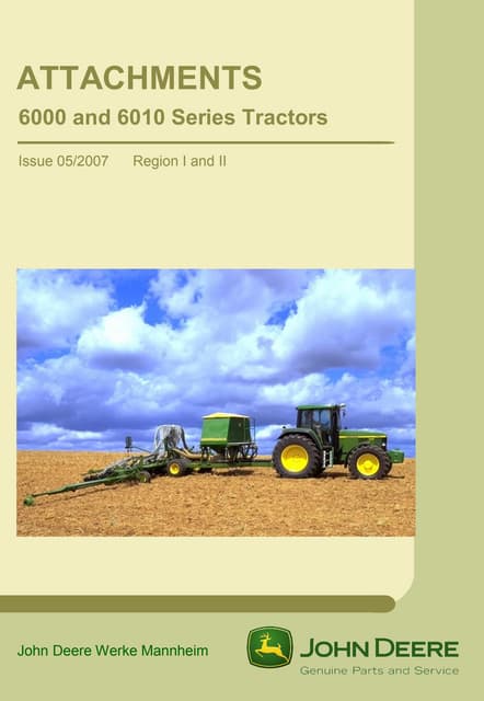 John Deere 6000 6010 series tractor