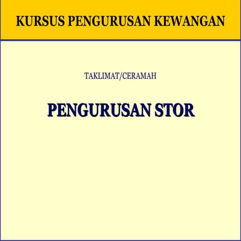 6000 pengurusan stor