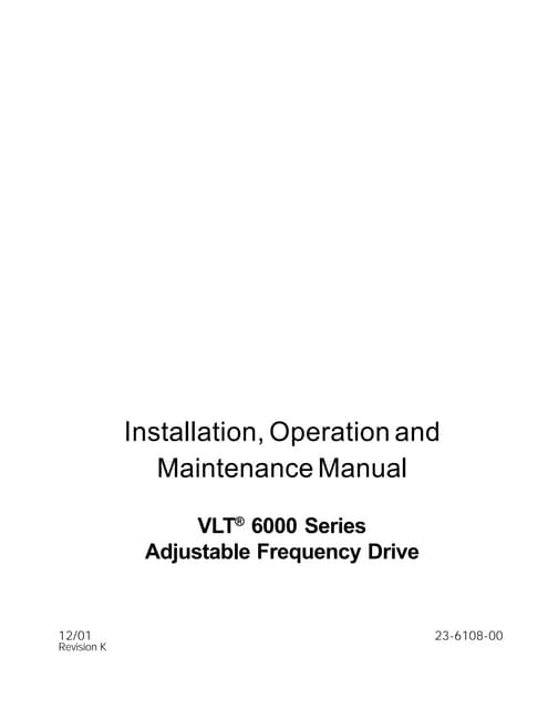 Thong Số Danfoss 6000 Series