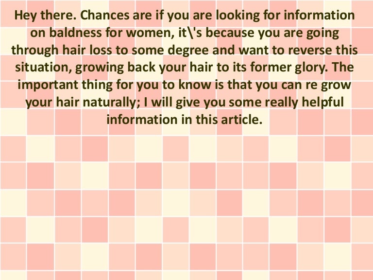 The Natural Ways To Reverse Baldness In Women And Grow Hair Back