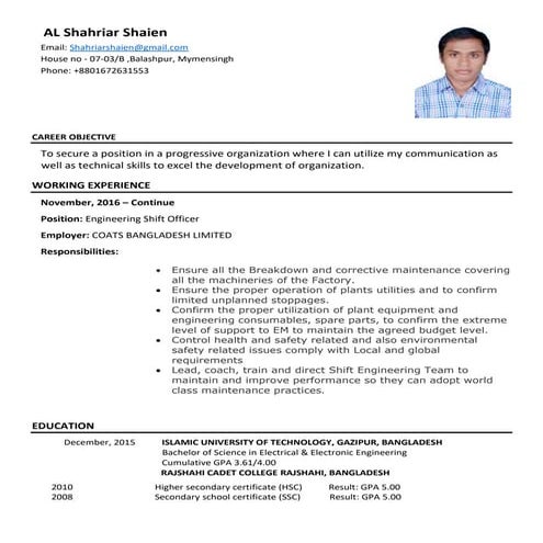 SAIDUL-EEE(CV) | PDF