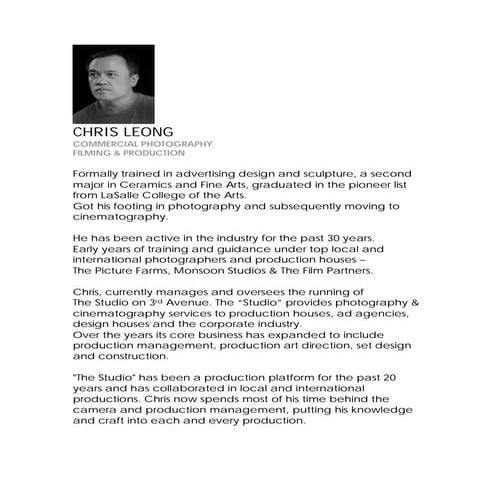 Photographers Bio | PDF