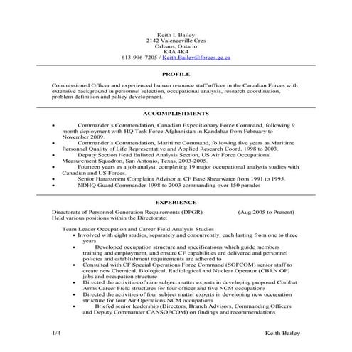Resume - Keith L Bailey(Jan 15)