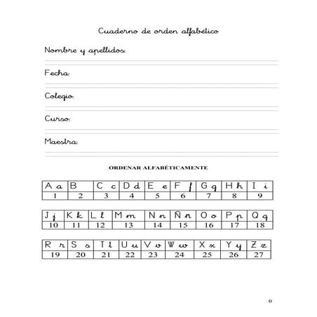 ORDENAR ALFABÉTICAMENTE 2