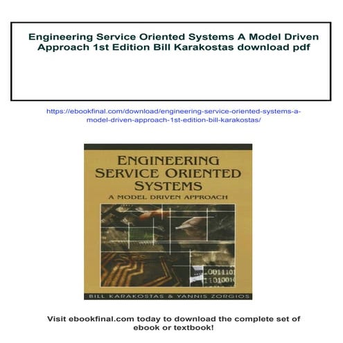 Engineering Service Oriented Systems A Model Driven Approach 1st Edition Bill...