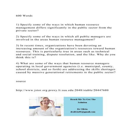600 Words1) Specify some of the ways in which human resource m.docx