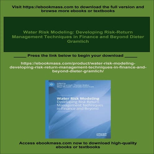 Water Risk Modeling: Developing Risk-Return Management Techniques in ...