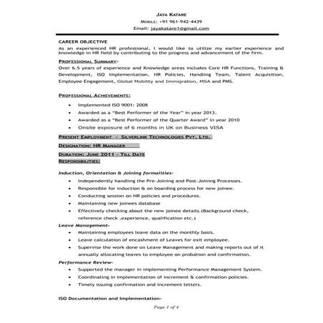 Jaya's Resume-2015