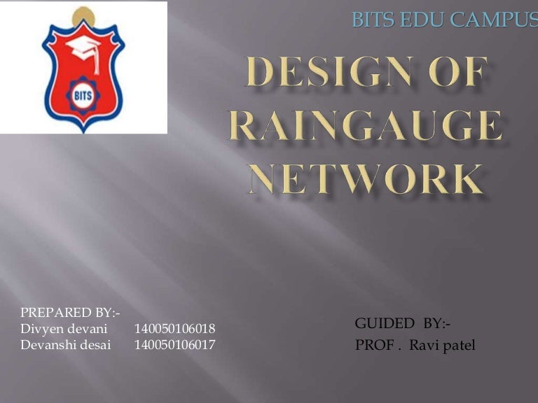 design of rain gauge network