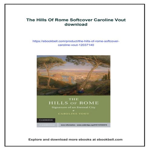 The Hills Of Rome Softcover Caroline Vout | PDF