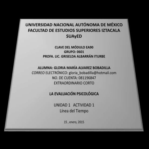 601 alvarez linea del tiempo historia de la evaluación psicologica