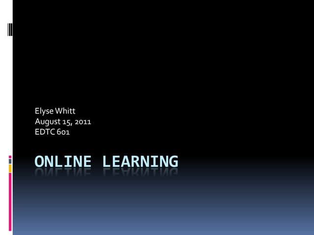 601 online learning