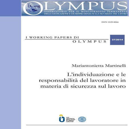 60    2016   individuazione e le responsabilità del lavoratore