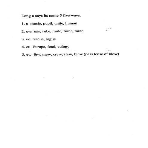 Long U | PDF