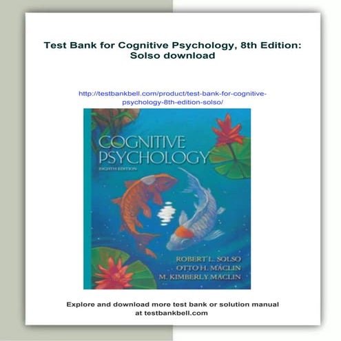 Cognitive Psychology 8th Edition Edition Solso | PDF