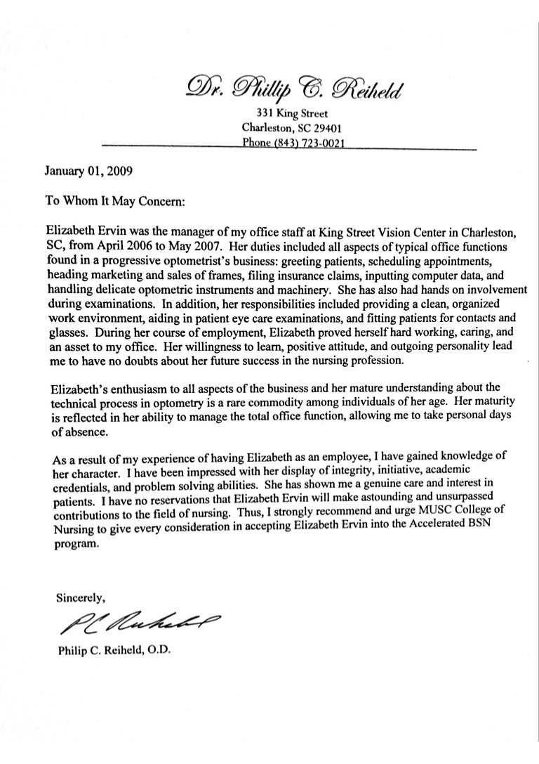phillip c reiheld o d letter of recommendation letter of recommendation in french