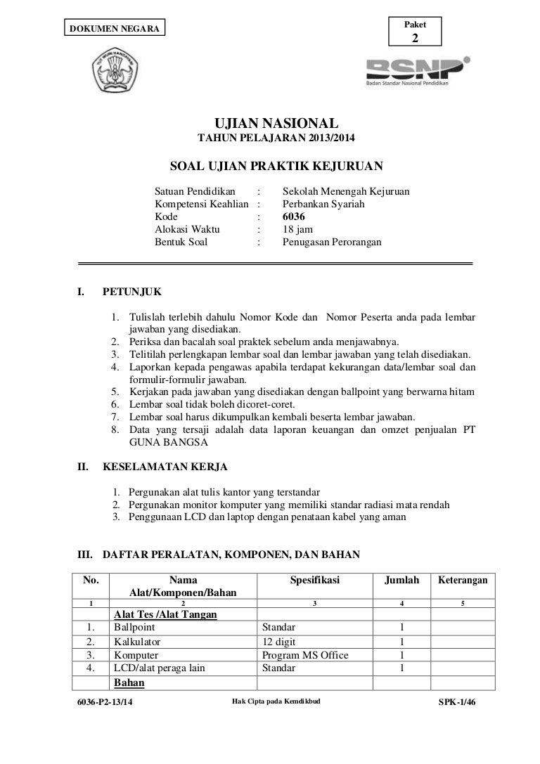 Bank Soal Kejuruan Perbankan Syariah Rumah Pendidikan