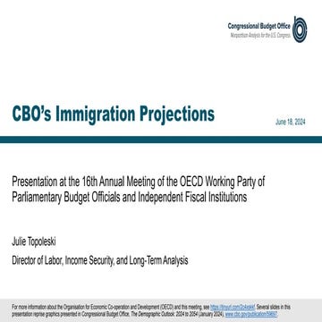 CBO's Immigration Projections - Presentation | PDF