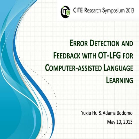 Error Detection and Feedback with OT-LFG for Computer-assisted Language Learning