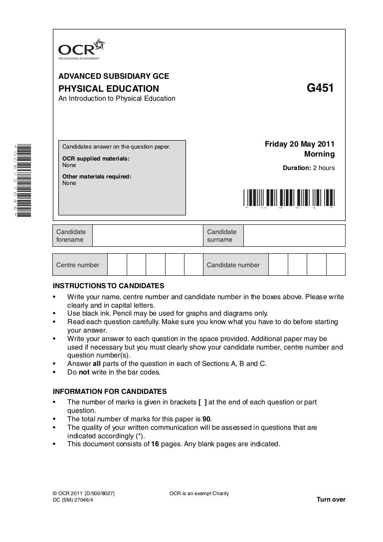 60440 question-paper-unit-g451-an-introduction-to-physical-education
