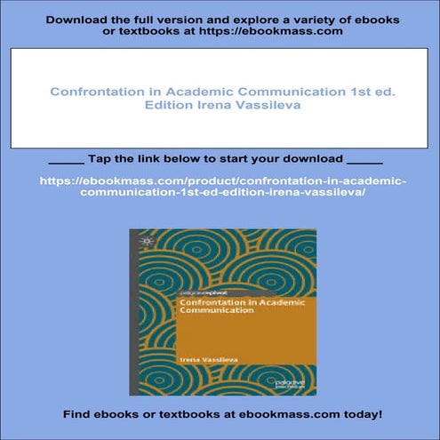 Confrontation in Academic Communication 1st ed. Edition Irena Vassileva