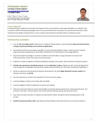 manual testing resume sample