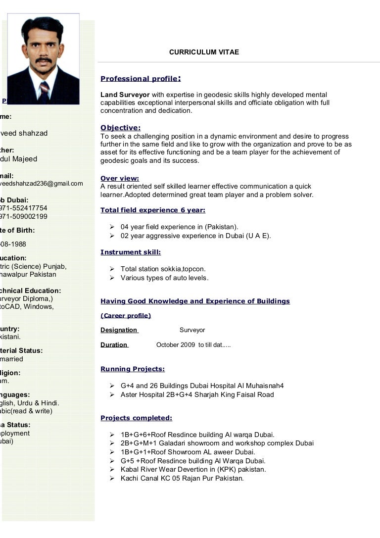 land surveyor resumes