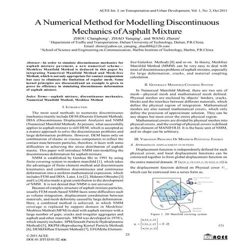 A Numerical Method for Modelling Discontinuous Mechanics of Asphalt Mixture