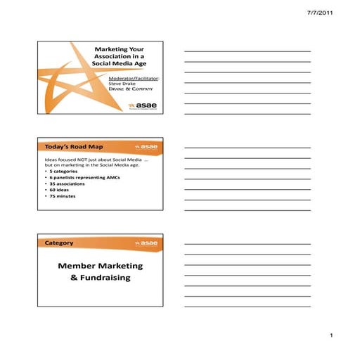 Marketing Your Association in a Social Media Age:  60 ideas in 60 minutes