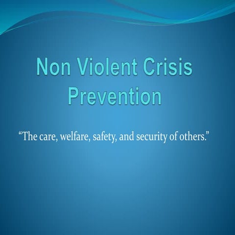 Non Violent Crisis Prevention